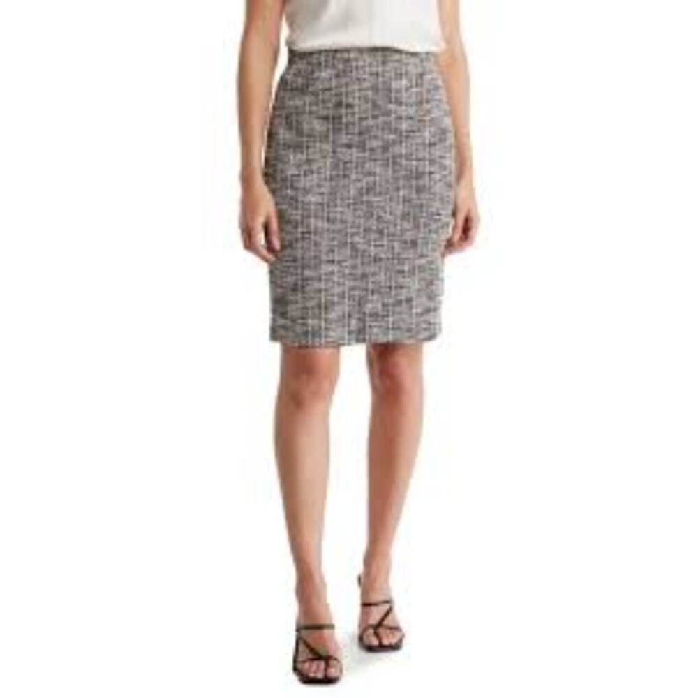 Amanda + Chelsea Women's Black Tweed Aline Skirt Size L